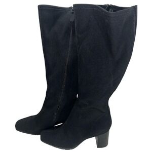Size 7 Wide Aerosoles Women's Stretchy Micah‎ Knee High Zipper Boots